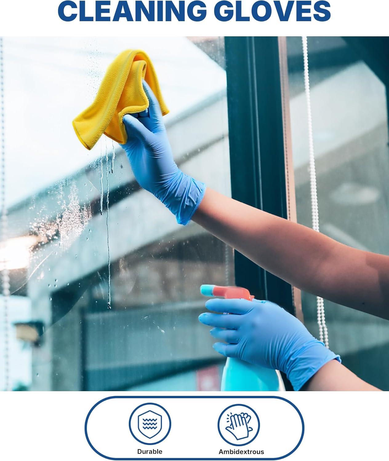 image:imageSchneider Blue Vinyl Synthetic Exam Gloves Case of 1000 4mil PowderFree LatexFree NonSterile Disposable Gloves04 Bluexl 1000