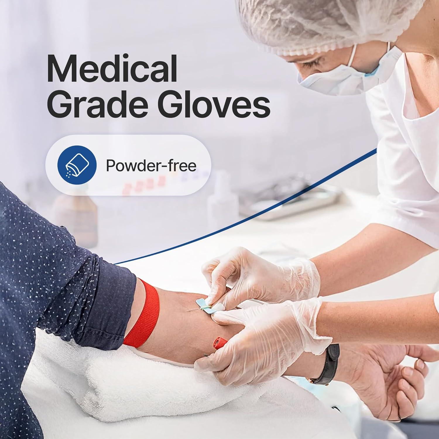 image:imageSchneider Clear Vinyl Exam Gloves LatexFree Disposable Medical Gloves Cleaning Gloves Food Safe PowderFree 4 mil1000