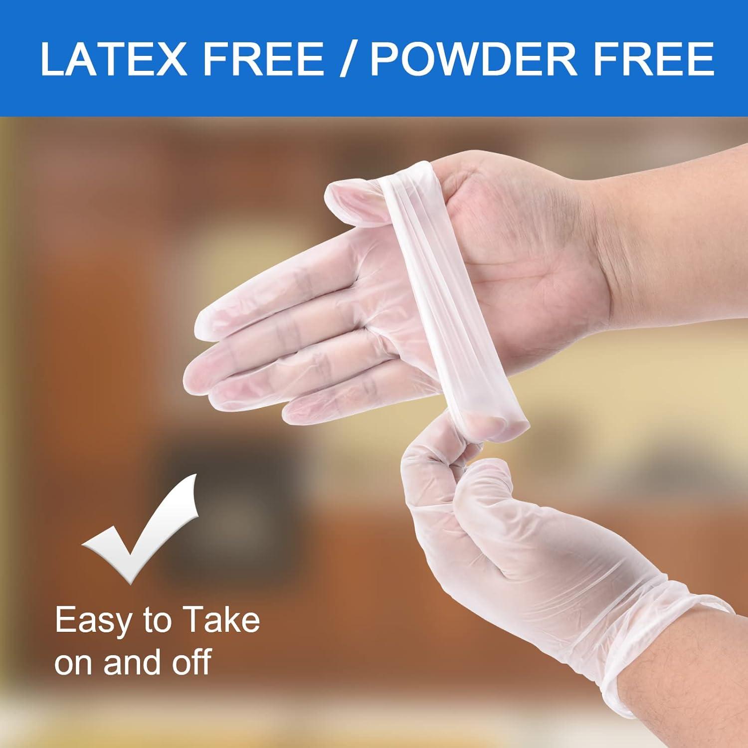 image:imageSchneider Clear Vinyl Exam Gloves LatexFree Disposable Medical Gloves Cleaning Gloves Food Safe PowderFree 4 mil50