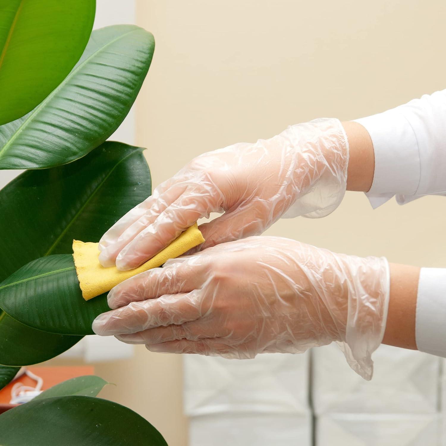 image:imageSchneider Clear Vinyl Exam Gloves LatexFree Disposable Medical Gloves Cleaning Gloves Food Safe PowderFree 4 mil50