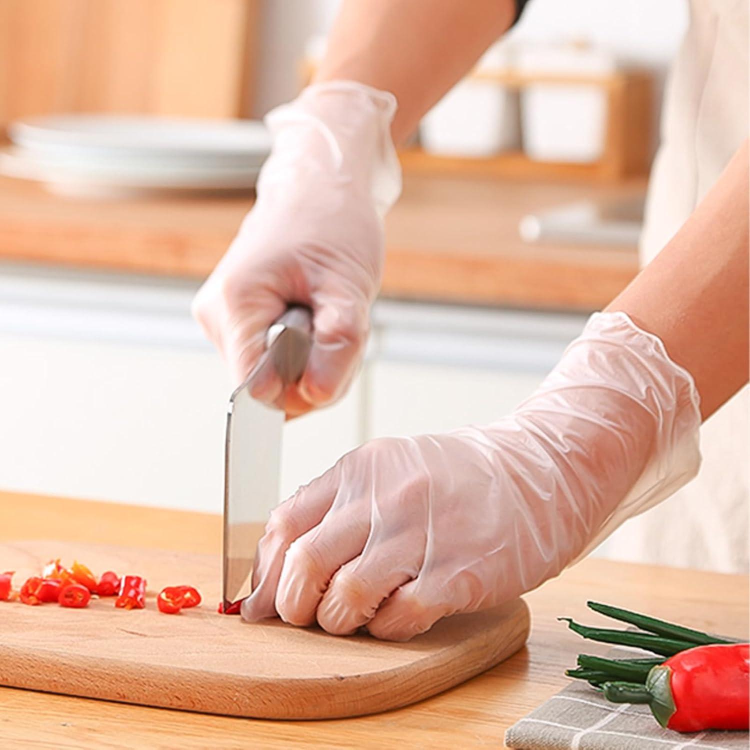 image:imageSchneider Clear Vinyl Exam Gloves LatexFree Disposable Medical Gloves Cleaning Gloves Food Safe PowderFree 4 mil50