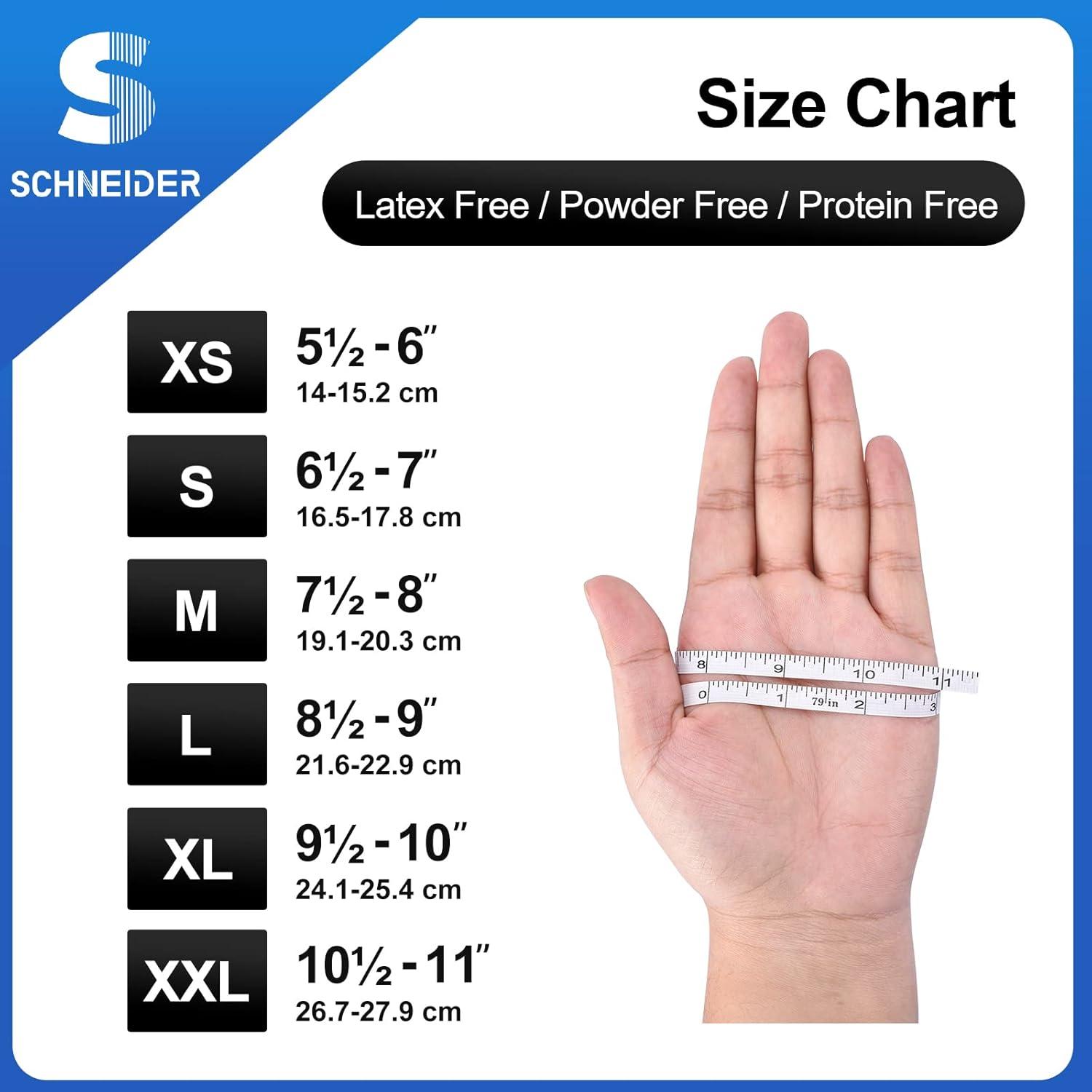 image:imageSchneider Nitrile Exam Gloves 4 Mil Black Gloves Disposable Latex Free Powder Free Food Safe for Cooking Food Prep Clean1000 Countcase of 10 Boxes