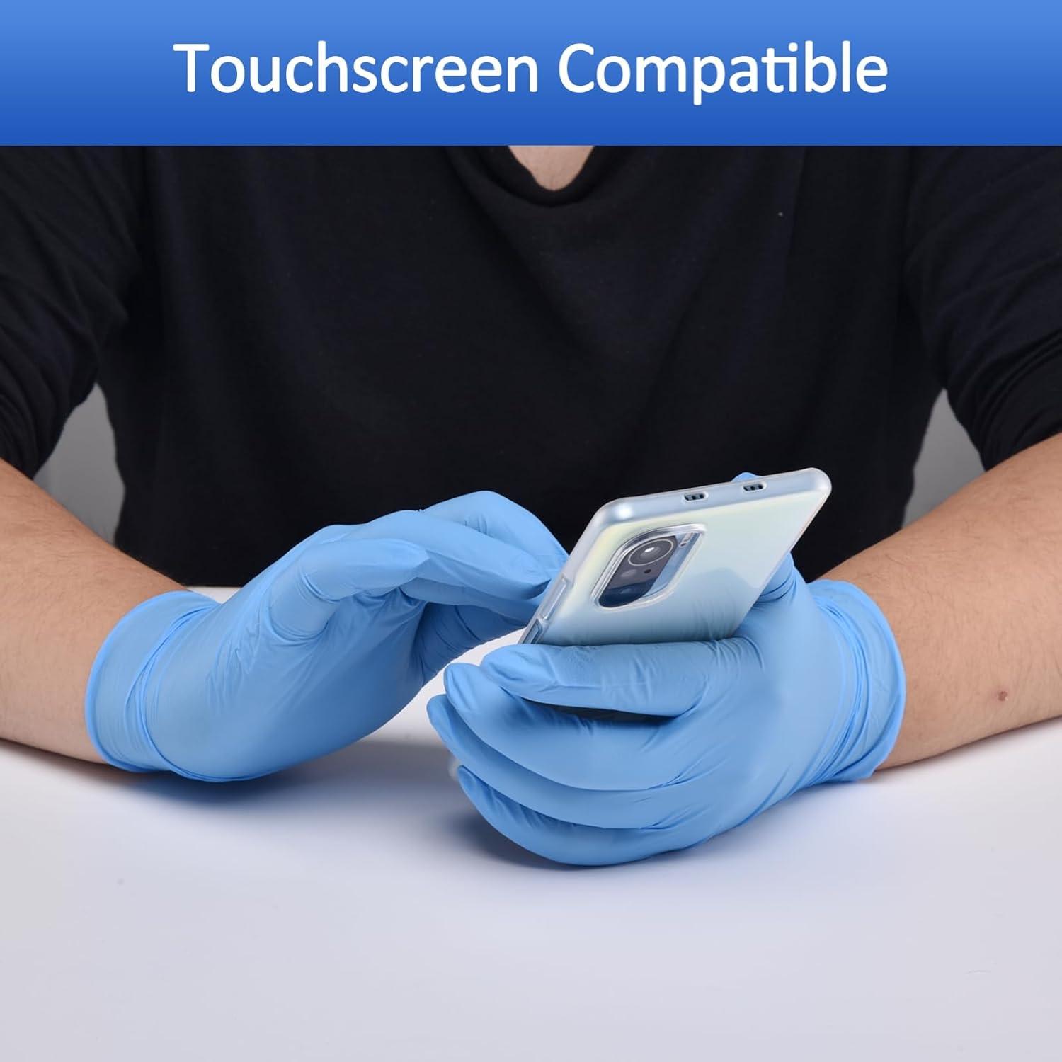 image:imageSchneider Nitrile Exam Gloves Blue 4 mil PowderFree LatexFree for Medical Exam Cleaning and Food Prep NonSterile200