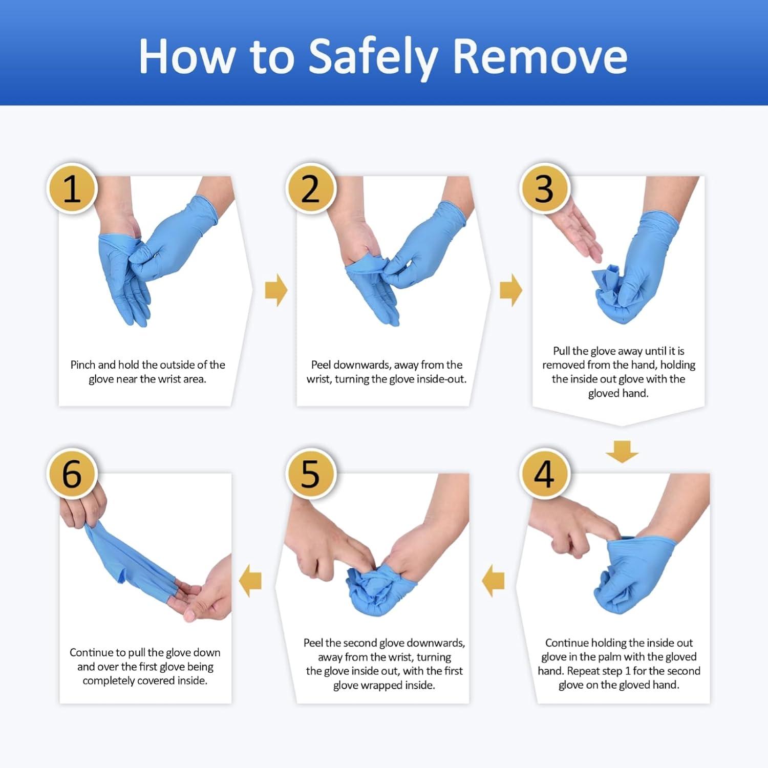 image:imageSchneider Nitrile Exam Gloves Blue 4 mil PowderFree LatexFree for Medical Exam Cleaning and Food Prep NonSterile200