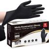 image:imageSchneider Black Nitrile Exam Gloves 5 Mil Disposable Gloves Latex Free amp Powder Free for Medical Cleaning Food Prep100