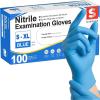 image:imageSchneider Nitrile Exam Gloves Blue Disposable Gloves Latex Free Powder Free for Medical Cooking Cleaning