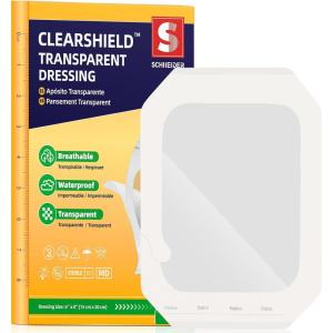 50 Pack Transparent Film Dressing, 4″ x 4.75″ Waterproof Bandages Breathable Hypoallergenic, Adhesive Patch for Post Surgical Shower, IV Shield, Tattoo Aftercare(6″ x 8″)