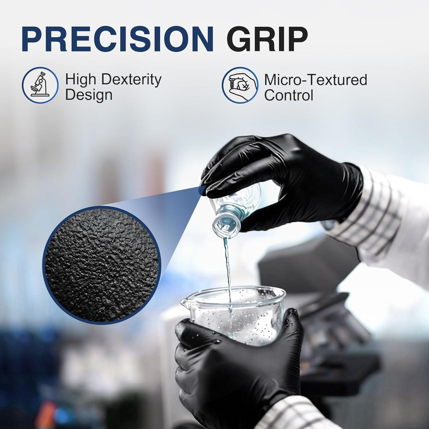 image:imageSchneider Black Nitrile Gloves Powder Free Disposable Gloves Latex Free for Medical Exam Food Prep amp Cleaning03 Blacklarge 100
