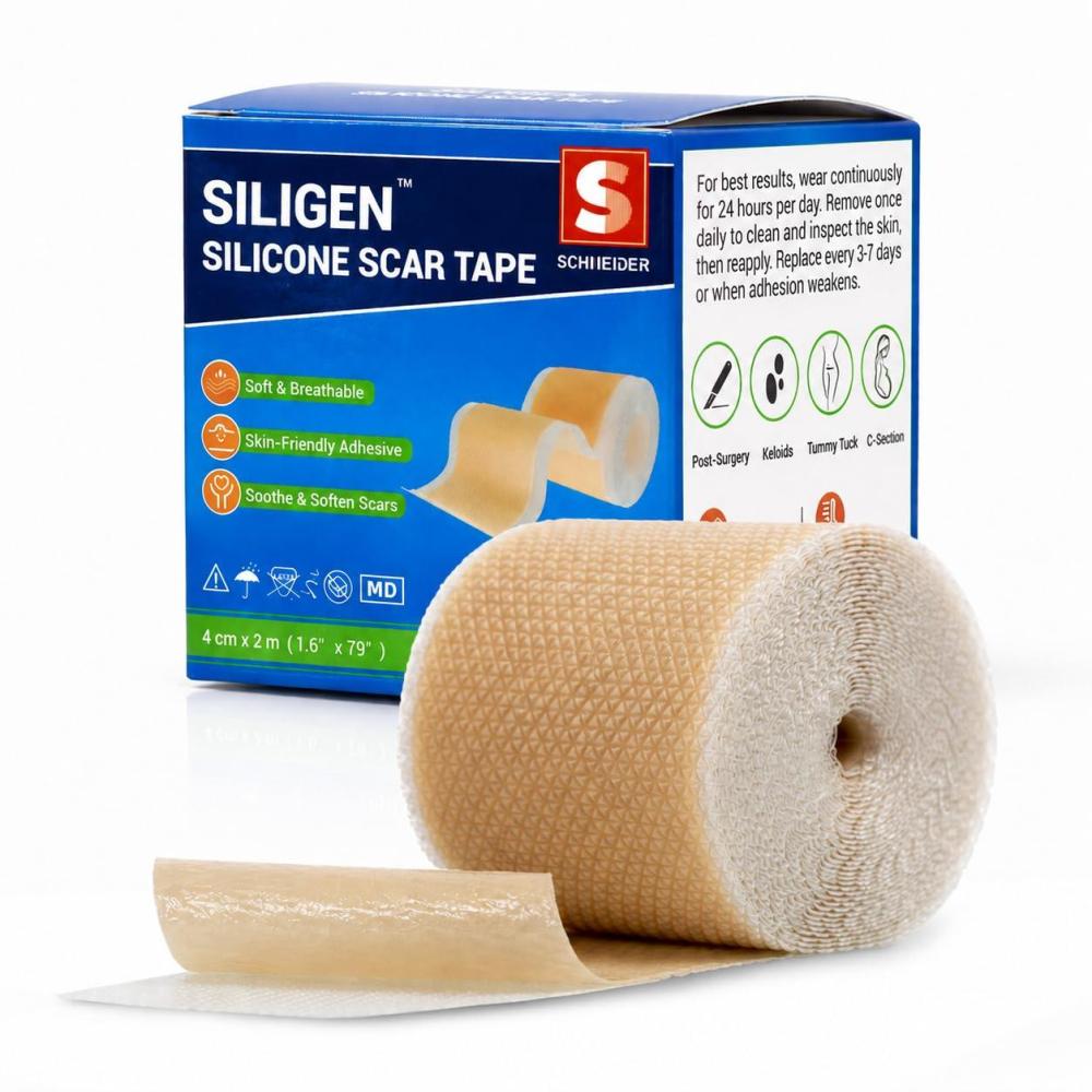 image:imageSilicone Scar Tape Roll 16 x 79 Roll2M Medical Grade Silicone Scar Sheets for CSection Surgery Burns Acne Tummy Tuck and Keloid Care Reusable2M
