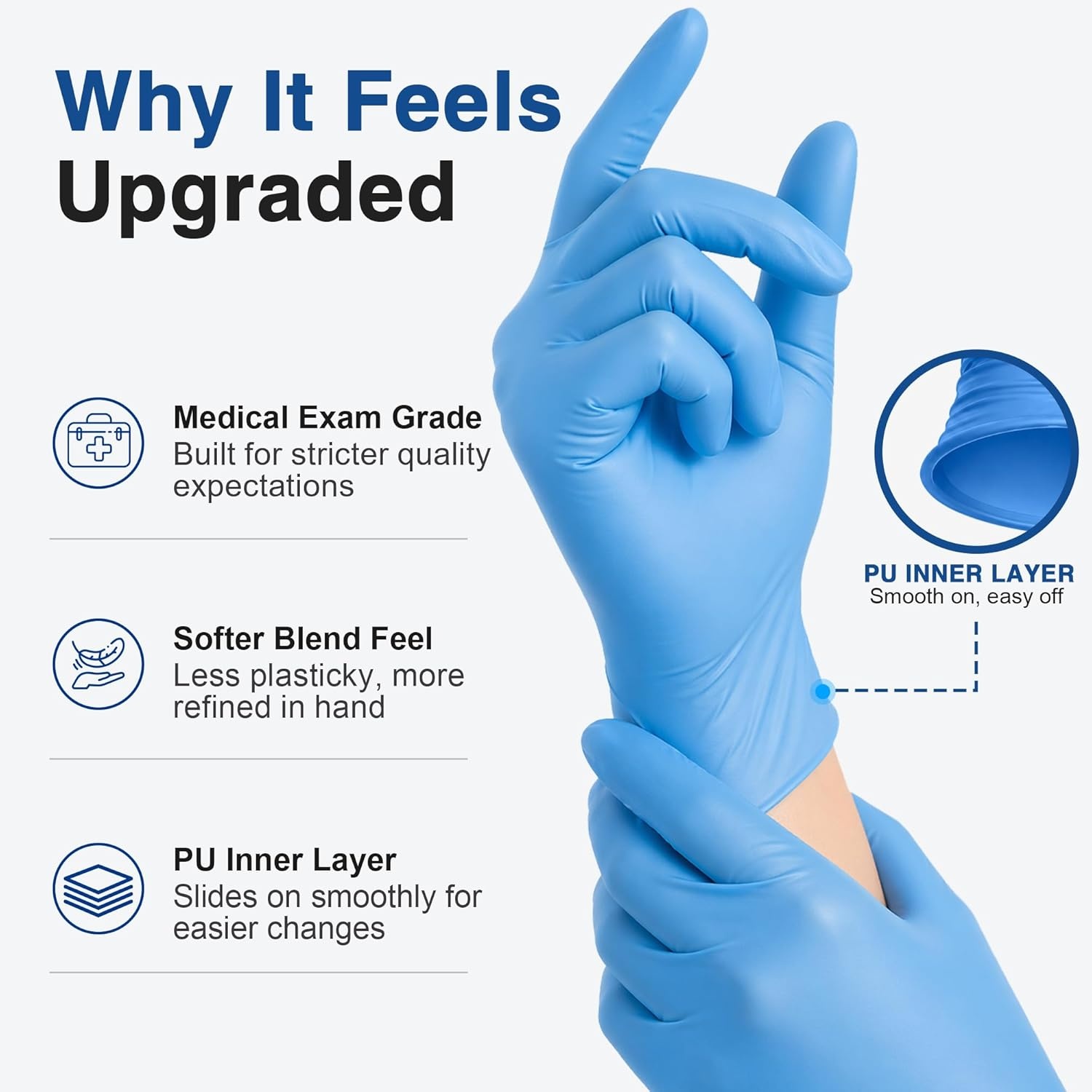 image:imageSchneider Vinyl Synthetic Exam Gloves 4 Mil Latex Free Disposable Gloves for Medical Cooking Cleaning and Food Prep100
