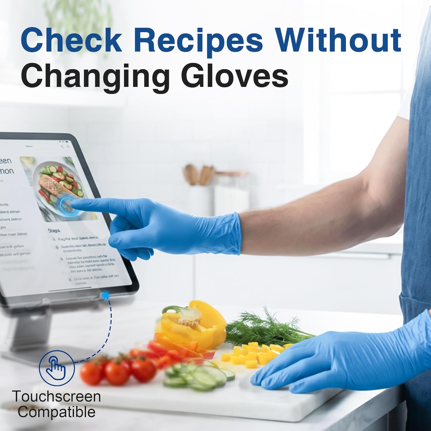 image:imageSchneider Vinyl Synthetic Exam Gloves 4 Mil Latex Free Disposable Gloves for Medical Cooking Cleaning and Food Prep100