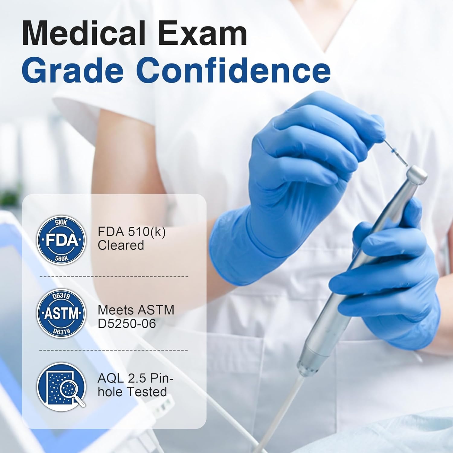 image:imageSchneider Vinyl Synthetic Exam Gloves 4 Mil Latex Free Disposable Gloves for Medical Cooking Cleaning and Food Prep100