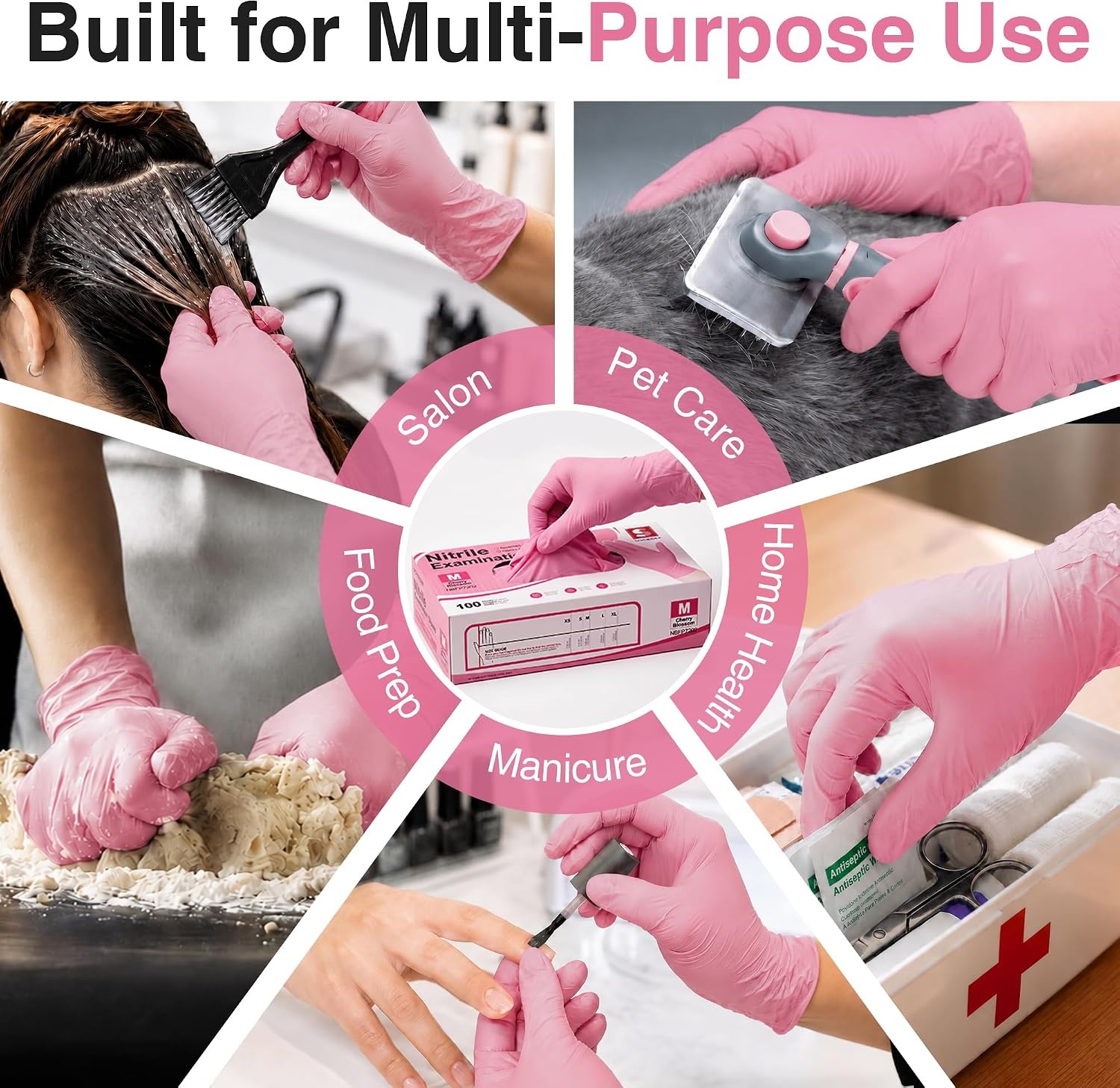 image:imageSchneider Medical Nitrile Exam Gloves 4mil Medical Gloves Disposable Latex Free Powder Free Food Safe Glove1000