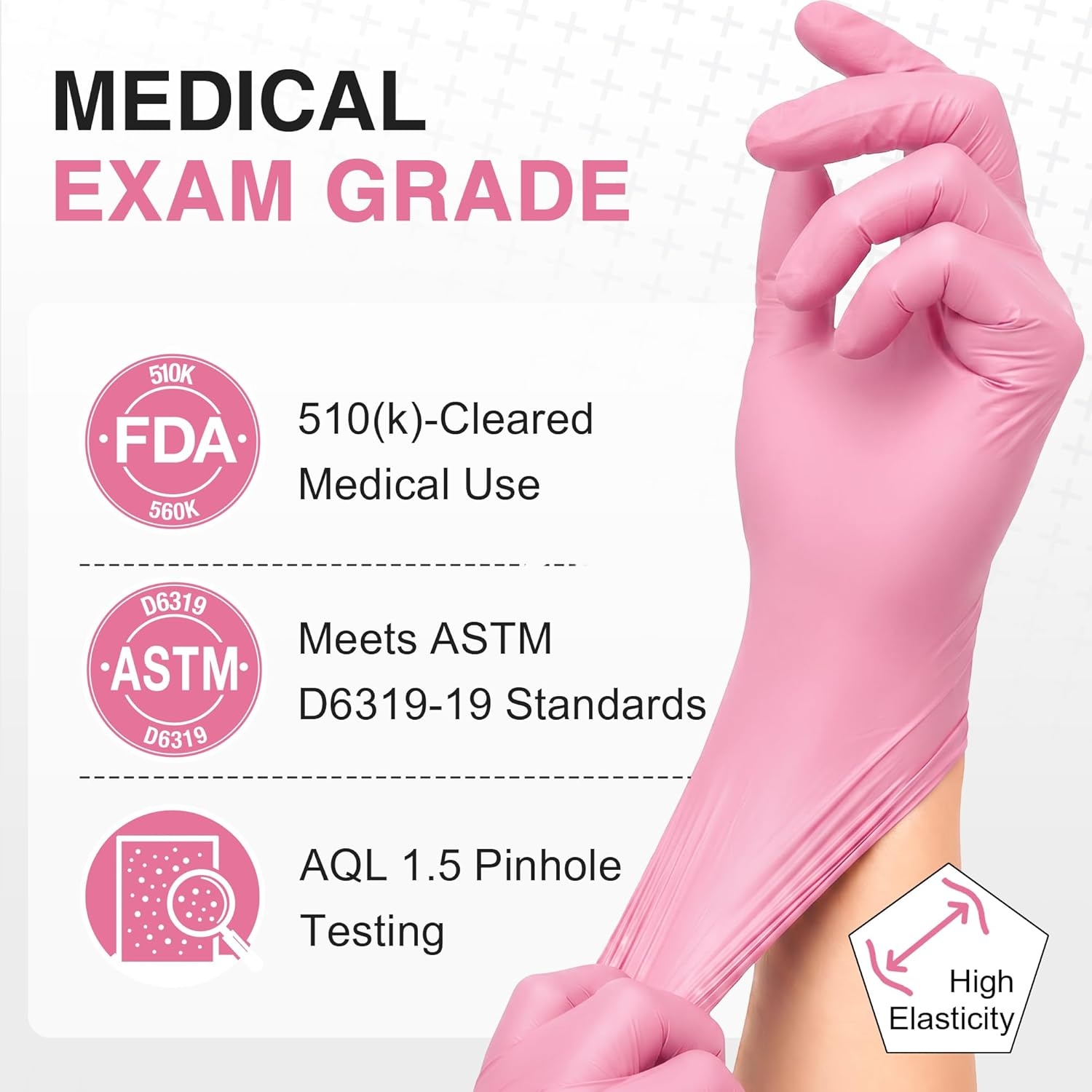 image:imageSchneider Medical Nitrile Exam Gloves 4mil Medical Gloves Disposable Latex Free Powder Free Food Safe Glove50