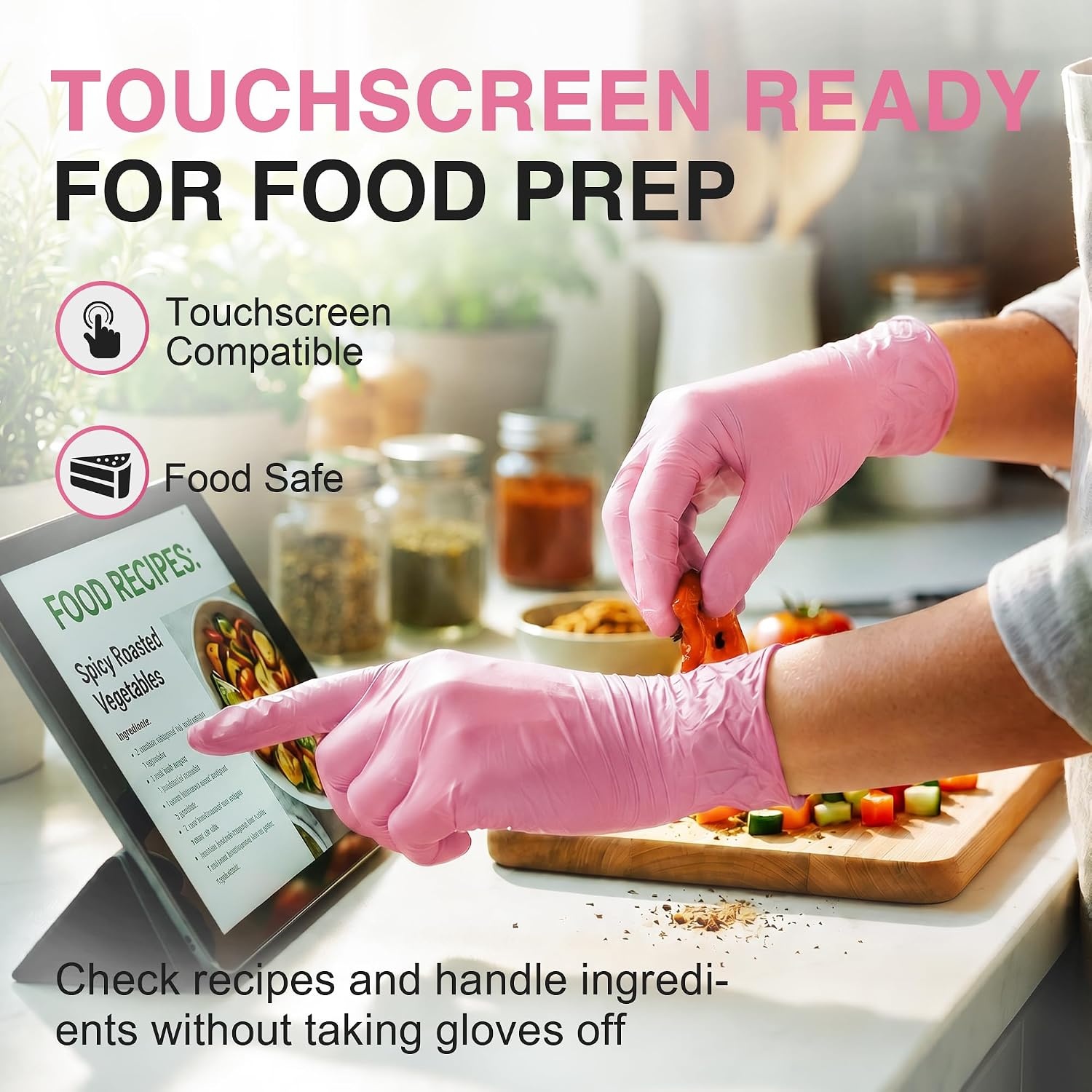 image:imageSchneider Medical Nitrile Exam Gloves 4mil Medical Gloves Disposable Latex Free Powder Free Food Safe Glove50